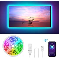 Gosund Tira Led Wifi USB para TV Sincronizar con Música- Control por Voz-Remoto para Ajustar Múlticolores y Brillo…